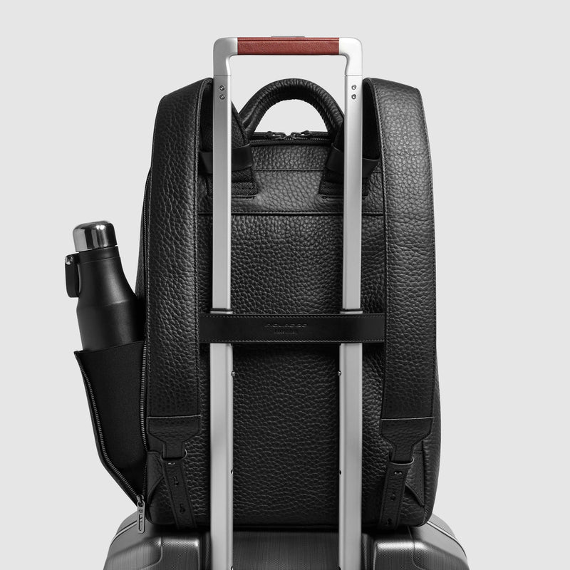 Leather Travel Backpack, Removable Laptop Sleeve