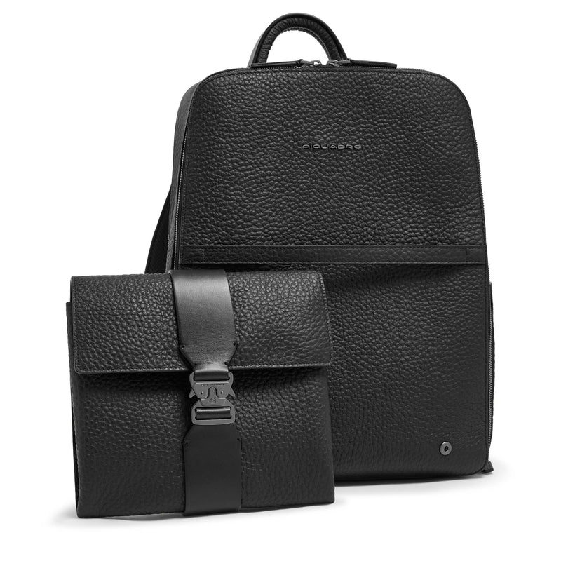 Leather Travel Backpack, Removable Laptop Sleeve