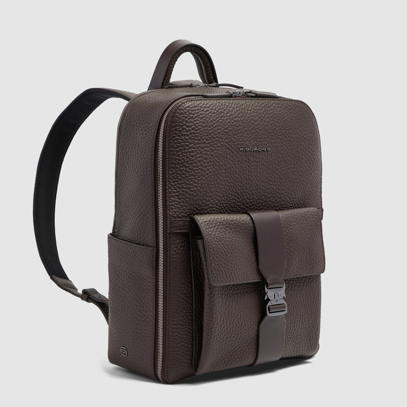 Leather Travel Backpack, Removable Laptop Sleeve