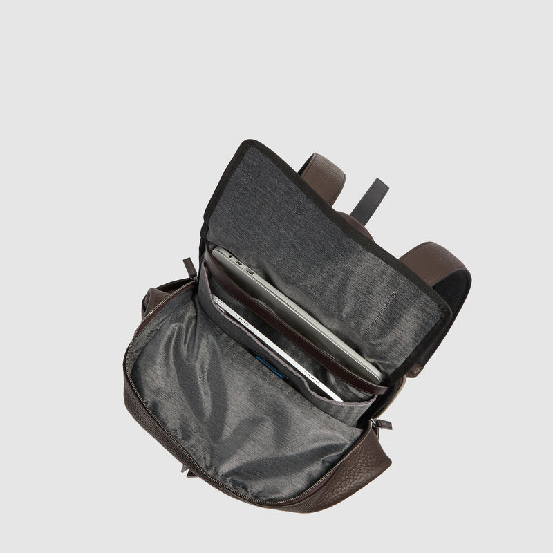 Leather Travel Backpack, Removable Laptop Sleeve