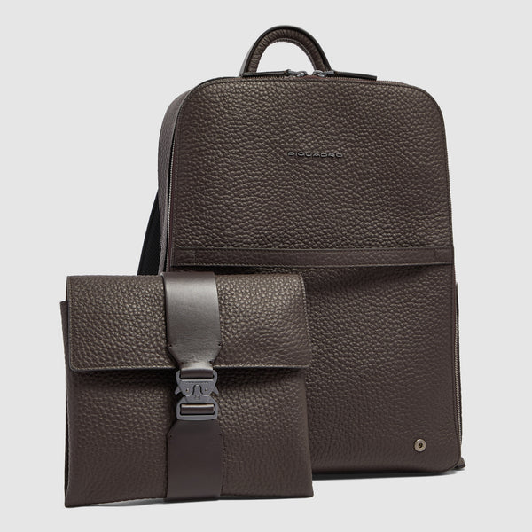 Leather Travel Backpack, Removable Laptop Sleeve - 9