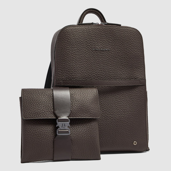 Leather Travel Backpack, Removable Laptop Sleeve - 9