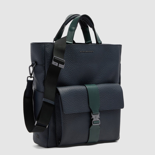 Leather Tote Backpack with Removable Laptop Sleeve - 2
