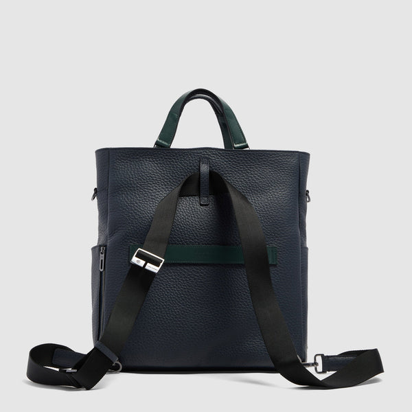 Leather Tote Backpack with Removable Laptop Sleeve - 4