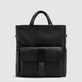 Leather Tote Backpack with Removable Laptop Sleeve