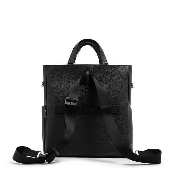 Leather Tote Backpack with Removable Laptop Sleeve - 4