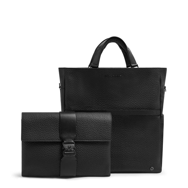 Leather Tote Backpack with Removable Laptop Sleeve - 6
