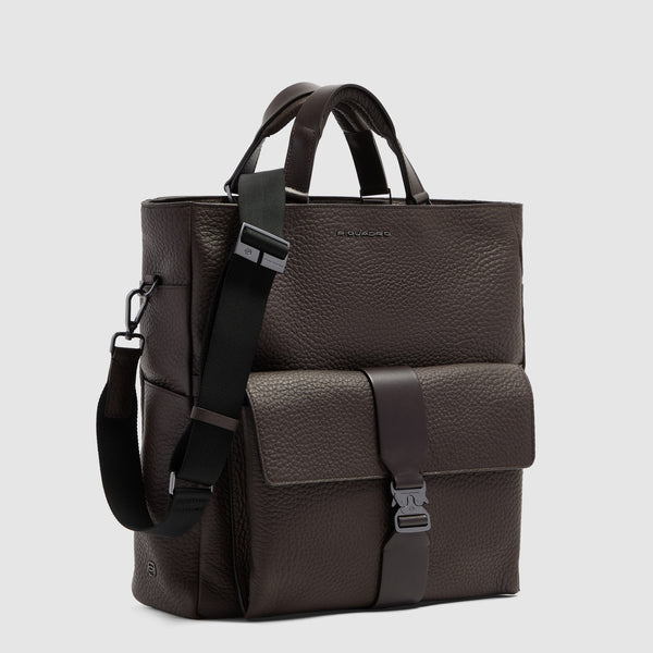 Leather Tote Backpack with Removable Laptop Sleeve - 2