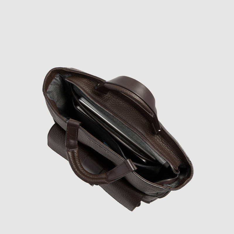 Leather Tote Backpack with Removable Laptop Sleeve