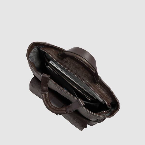 Leather Tote Backpack with Removable Laptop Sleeve - 5