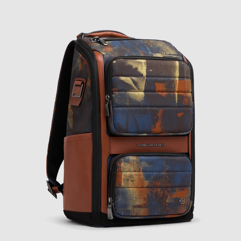 Leather & Water-Resistant Laptop Backpack 14" - Leather brown - photo 2