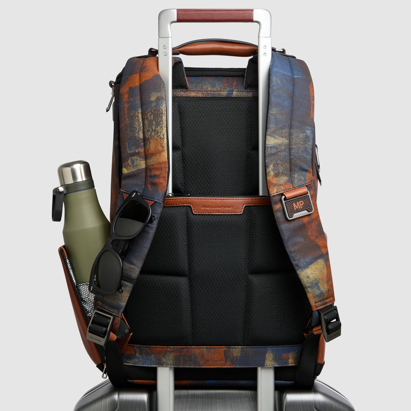 Leather & Water-Resistant Laptop Backpack 14"
