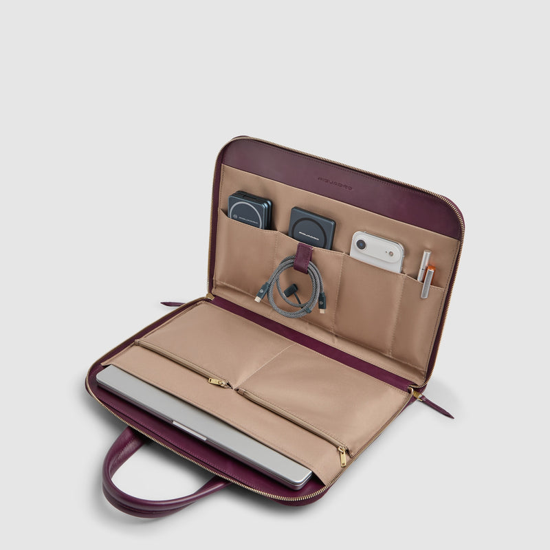 Leather Work Bag for 14" Laptop with RFID Protection