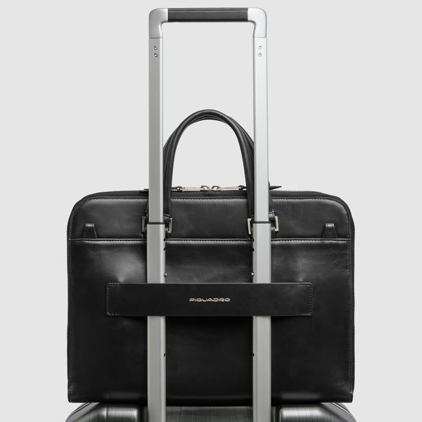 Leather Work Bag for 14" Laptop with RFID Protection - 3