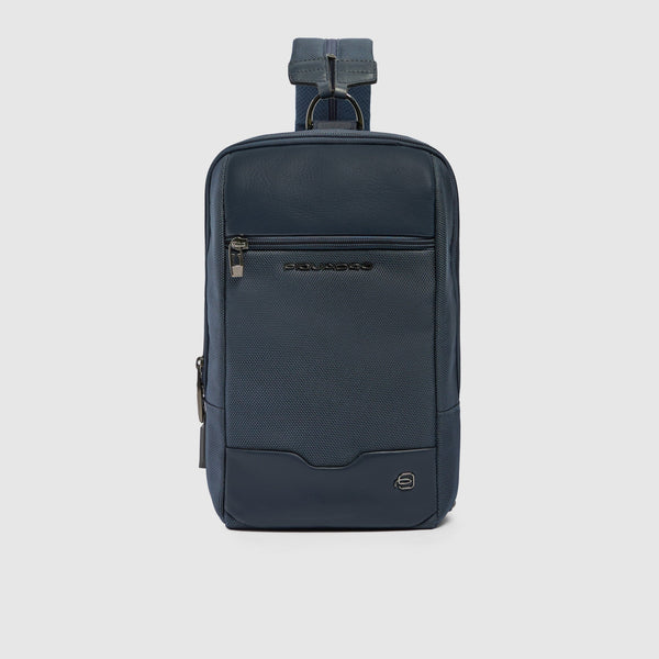 Men's Sling Bag with Fingerprint Lock & RFID Protection - Blue