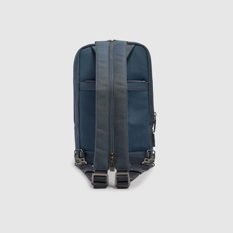 Men's Sling Bag with Fingerprint Lock & RFID Protection - Blue - photo 4