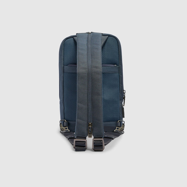 Men's Sling Bag with Fingerprint Lock & RFID Protection - Blue - photo 4
