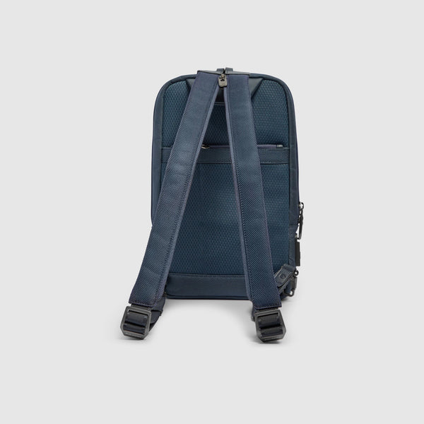 Men's Sling Bag with Fingerprint Lock & RFID Protection - Blue - photo 5