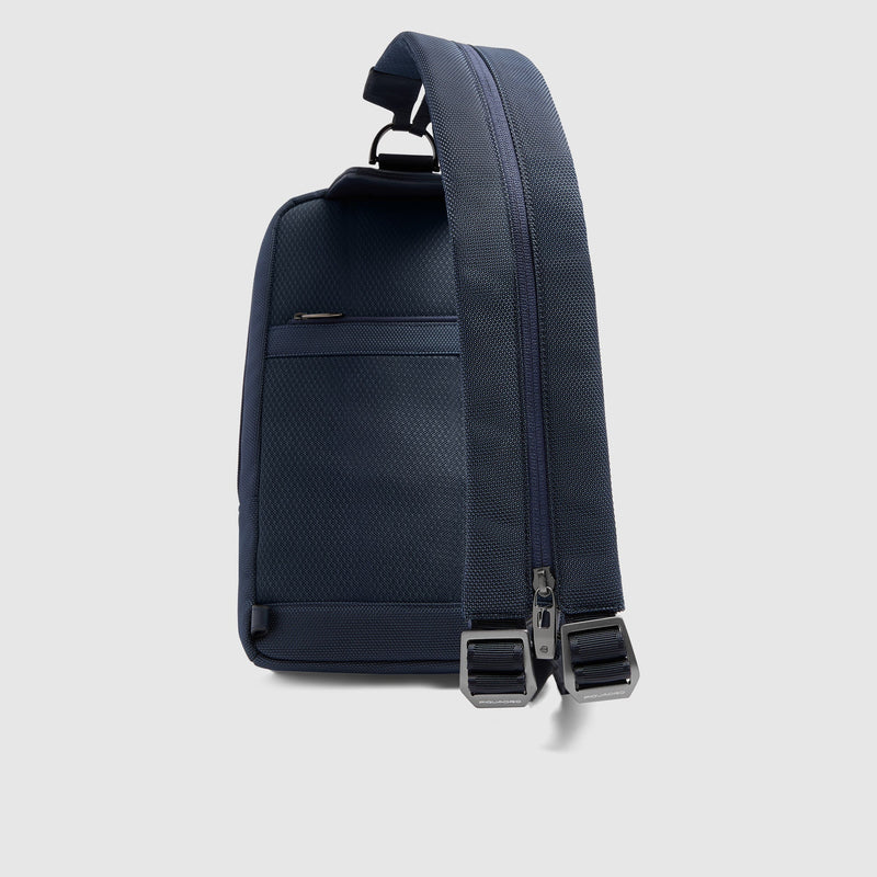 Men's Sling Bag with Fingerprint Lock & RFID Protection - Blue - photo 8