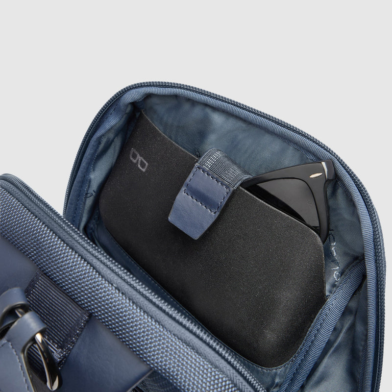 Men's Sling Bag with Fingerprint Lock & RFID Protection - Blue - photo 9