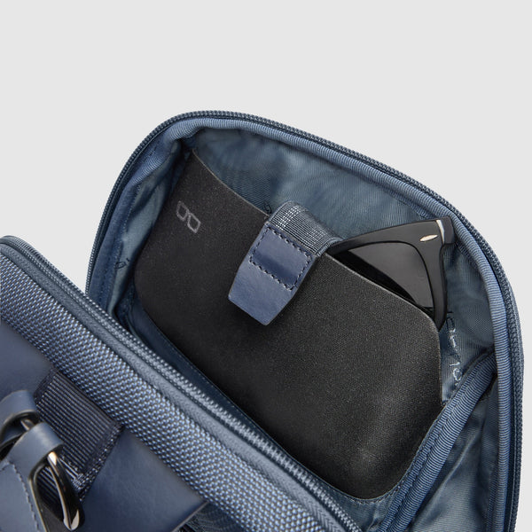 Men's Sling Bag with Fingerprint Lock & RFID Protection - Blue - photo 9