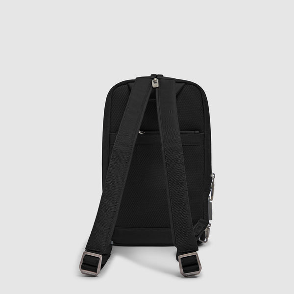 Men's Sling Bag with Fingerprint Lock & RFID Protection - Black - photo 5