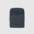 iPad® mini Crossbody Bag in Recycled Fabric & Leather - Blue