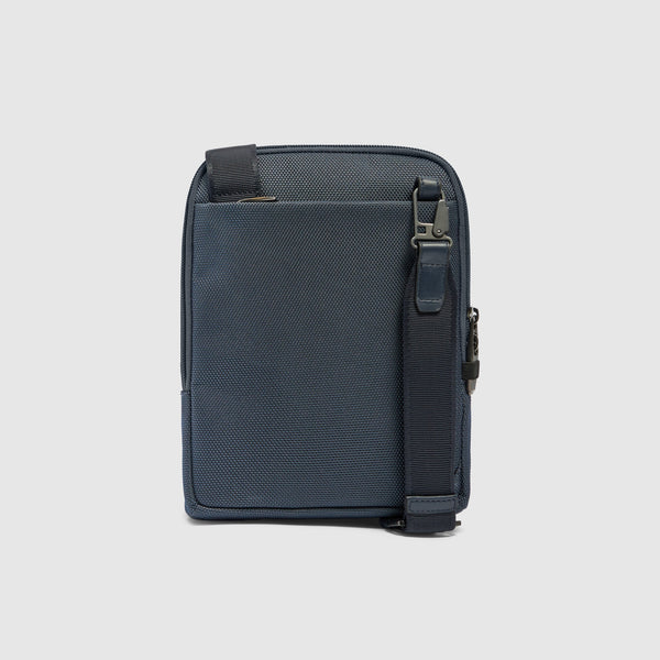 iPad® mini Crossbody Bag in Recycled Fabric & Leather - Blue - photo 3