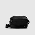 Crossbody Bag with Fingerprint Lock & RFID Protection - Black
