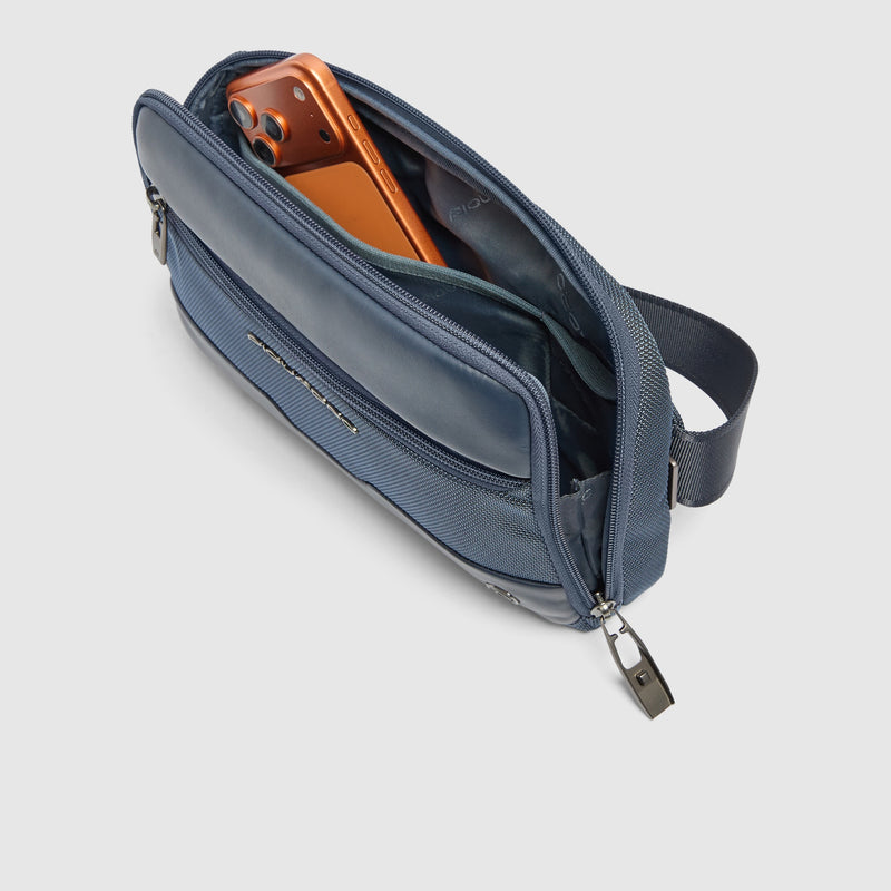 Sac banane modulaire pour homme en tissu recyclé - Bleu - photo 4