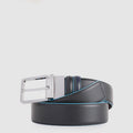 Men's Reversible Leather Belt with Raw-Edge Finish