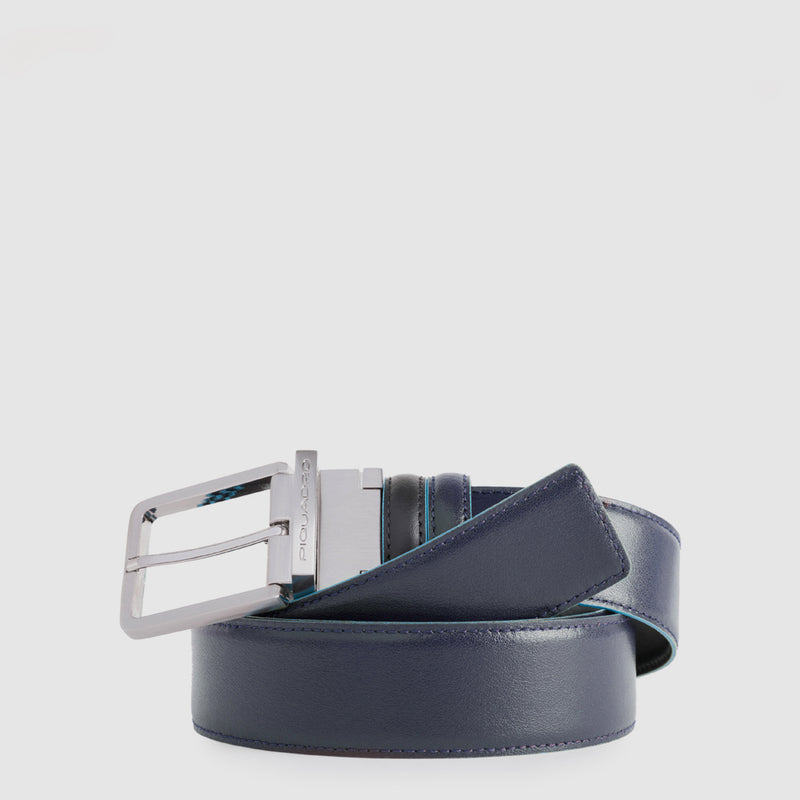 Reversible men's leather belt