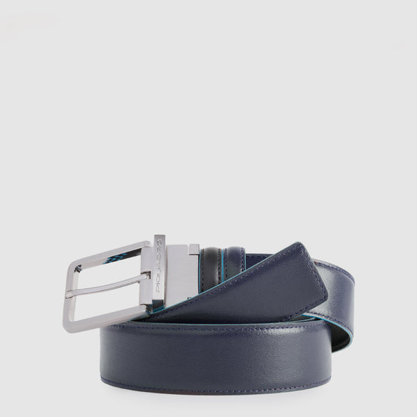 Reversible men's leather belt