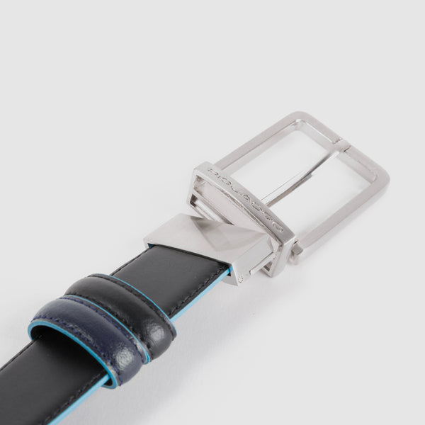 Reversible men's leather belt
