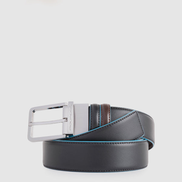 Reversible men's leather belt
