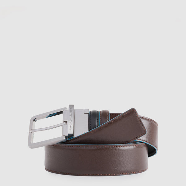 Reversible men's leather belt