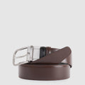 Men's Reversible Leather Belt with Prong Buckle