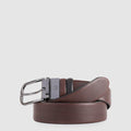 Men's Reversible Leather Belt Black Square
