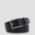 Adjustable Men's Leather Belt with Prong Buckle