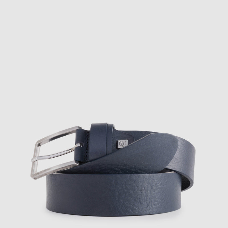 Men's Leather Belt with Prong Buckle