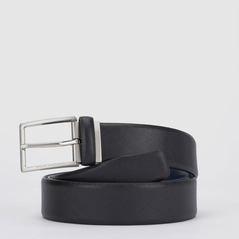 Reversibile men’s belt with prong buckle