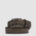 Men's Brushed Leather Belt with Prong Buckle