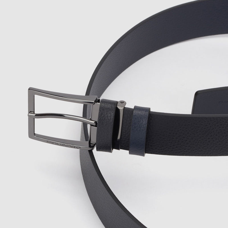 Reversibile men’s belt with prong buckle