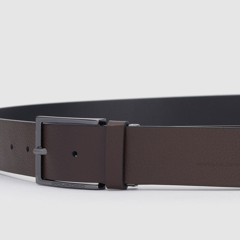 Reversibile men’s belt with prong buckle