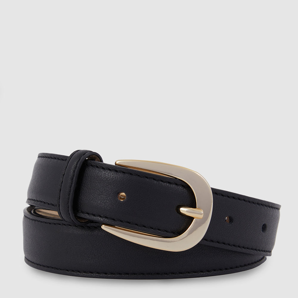 Cintura donna in pelle nero