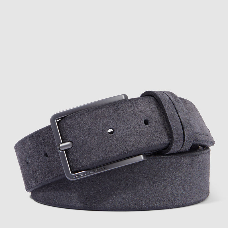 Men’s leather belt with prong buckle