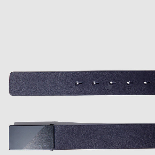 Men’s leather belt with plaque buckle - 2
