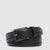 Men’s leather belt with prong buckle