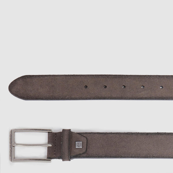 Men’s leather belt with prong buckle