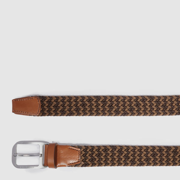 Men’s braided stretch belt belt with prong buckle